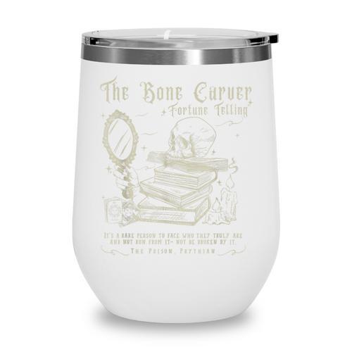 Vintage The Bone Carver Death God Tour Skeleton Spicy Books Wine Tumbler - Bookorys