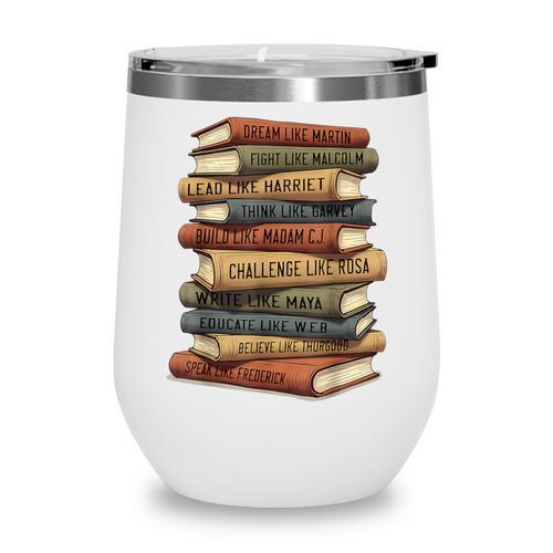 Vintage Books History Retro Book Lover Teacher Wine Tumbler - Bookorys