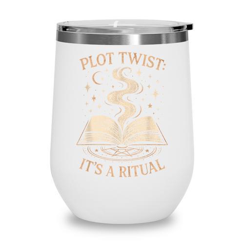 Witchy Book Club Pagan Reader Occult Fiction Coven Ritual Wine Tumbler - Bookorys