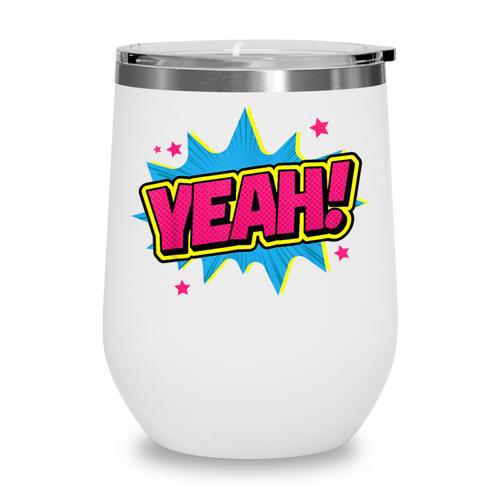 Yeah Comic Comic Book Graphic Wine Tumbler - Bookorys UK
