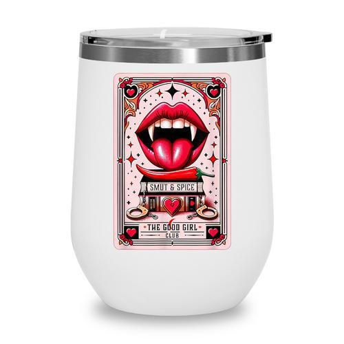 Yes Sir The Good-Girl The Good-Girl Tarot Card Smut Book Wine Tumbler - Bookorys