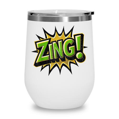ZING Comic Book Retro Artwork – Cartoon Collector Wine Tumbler - Bookorys