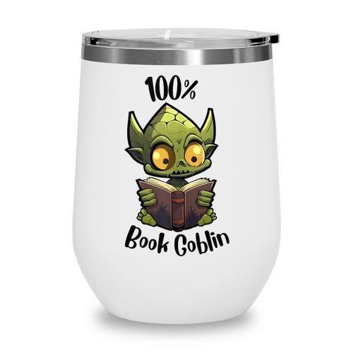 100 Book Goblin Cute Book Reader And Library Lover Wine Tumbler - Bookorys