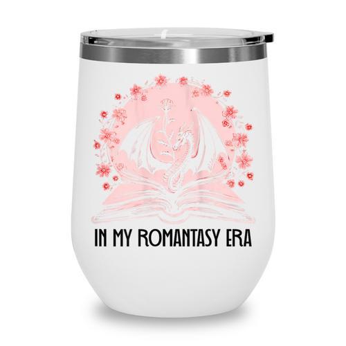 Book Dragon In My Fantasy Era Romantasy Bookish Books Lovers Wine Tumbler - Bookorys