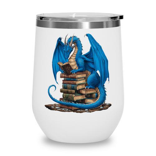 Book Lover Bookworm Reading Books Dragon Premium Tri-Blend Wine Tumbler - Bookorys DE