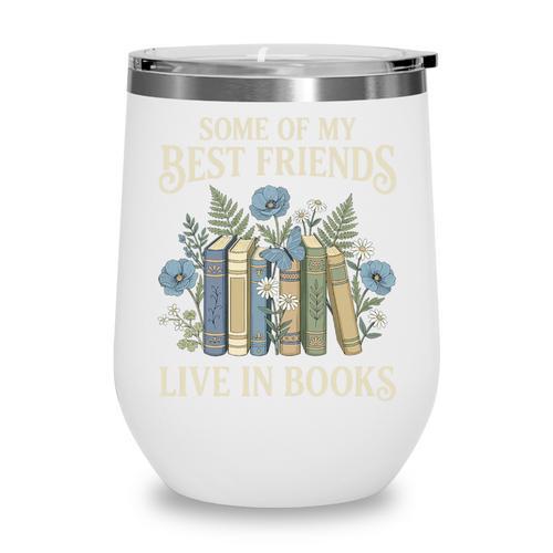 Book Lover Vintage Botanical Friends Premium Tri-Blend Wine Tumbler - Bookorys DE