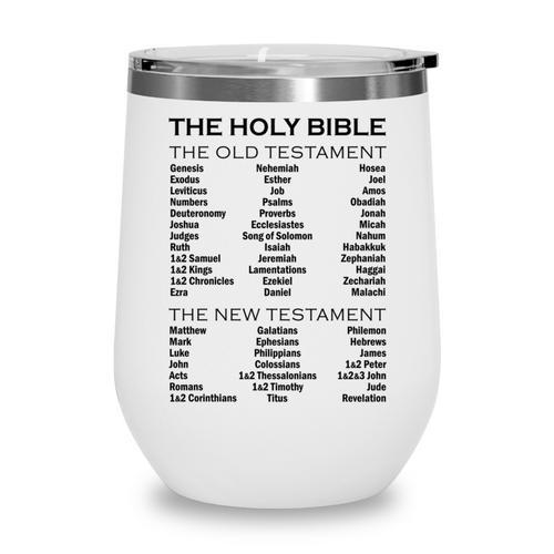 The Books Of The Bible Old And New Testament Complete List Wine Tumbler - Bookorys UK