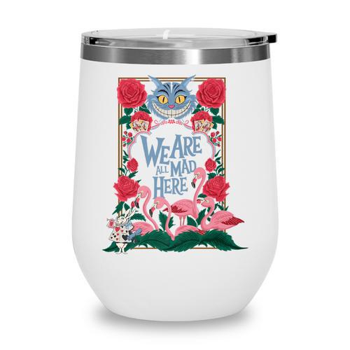 Cheshire Cat Alice In Wonderland Vintage Book Premium Wine Tumbler - Bookorys CA