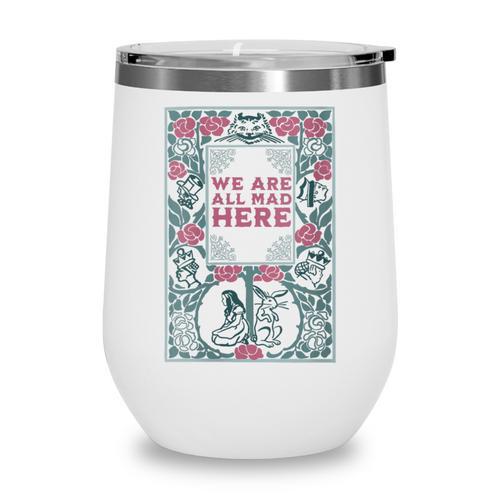Cheshire Cat Alice In Wonderland Vintage Book Wine Tumbler - Bookorys CA
