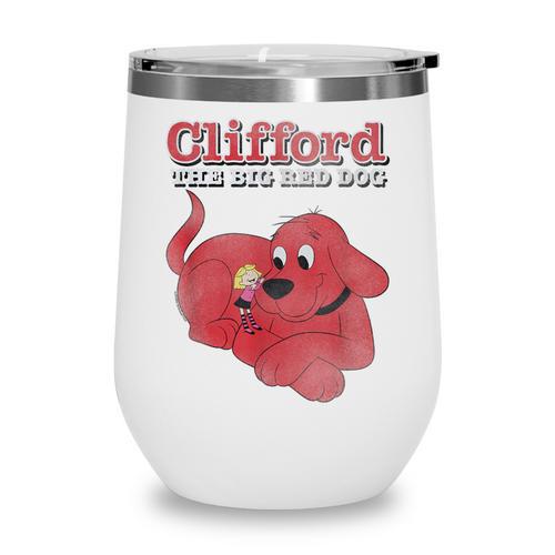 Clifford The Big Red Dog Clifford And Emily Book Cover Wine Tumbler - Bookorys