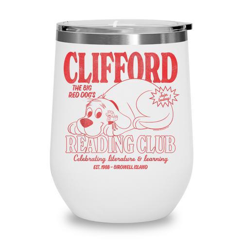 Clifford The Big Red Dog Reading Club Est 1988 Kids Books Wine Tumbler - Bookorys CA