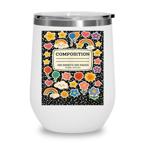 Composition Notebook Costume Teacher Matching Halloween Book Wine Tumbler - Bookorys CA