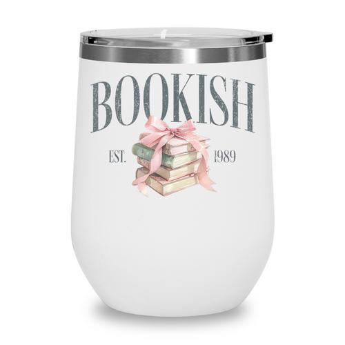 Coquette Bow Book Lover Bookish Coquette Aesthetic Reading Wine Tumbler - Bookorys