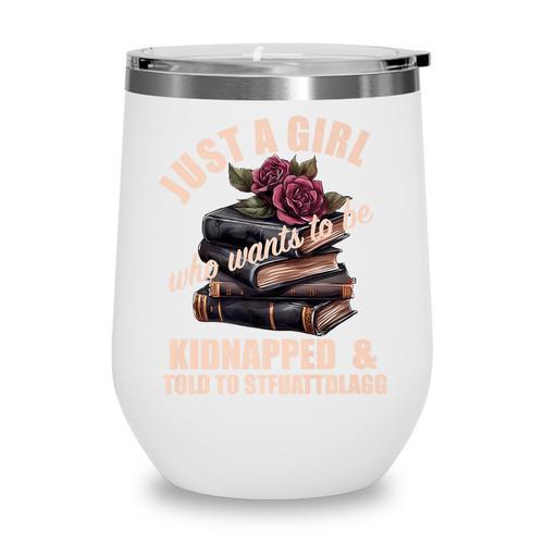 Dark Romance Women Told To STFUATTDLAGG Smutt Book Merch Premium Wine Tumbler - Bookorys AU