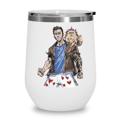 Dungeon Crawler Carl Sketchbook Princess Donut And Carl Book Wine Tumbler - Bookorys CA