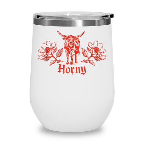 Horny Bull Romance Reader Shirt Spicy Books Bull Pun Wine Tumbler - Bookorys AU
