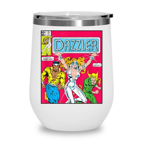 Marvel Universe Classic Dazzler Vintage Comic Book Cover Wine Tumbler - Bookorys