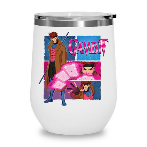 Marvel X-Men '97 Vintage Classic Gambit Comic Book Panels Wine Tumbler - Bookorys