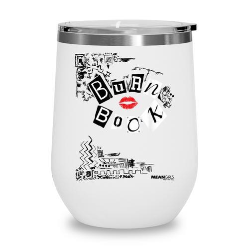 Mean Girls Burn Book Cover Art Wine Tumbler - Bookorys DE