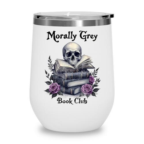 Morally Grey Book Club Gothic Vintage Style Wine Tumbler - Bookorys CA