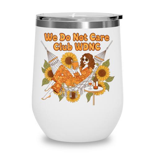 We Do Not Care Club WDNC Reading Book Boho Floral Wine Tumbler - Bookorys DE