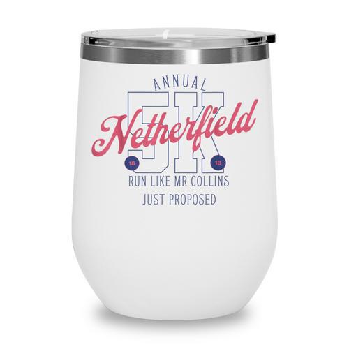Pride And Prejudice Run Like Mr Collins Just Proposed Book Wine Tumbler - Bookorys CA