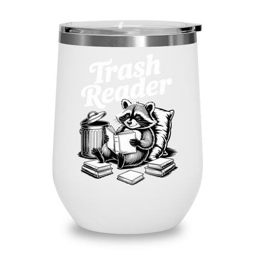 Raccoon Reading A Book Vintage Trash Reader Wine Tumbler - Bookorys DE