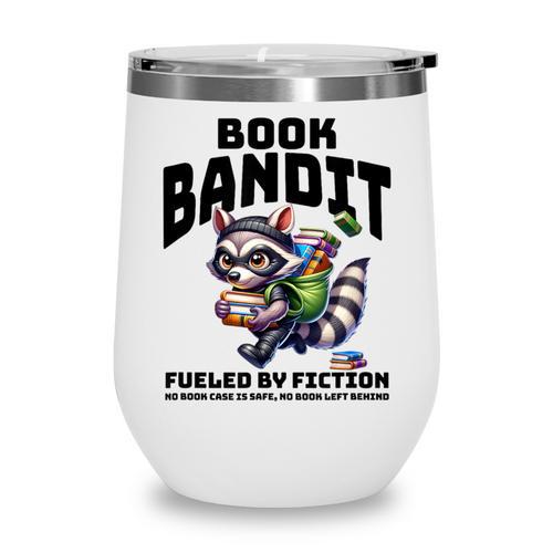 Racoon-Bookworm-Book Bandit-Fueled By Fiction Wine Tumbler - Bookorys