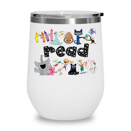 Read Children's Books Teacher Wine Tumbler - Bookorys DE
