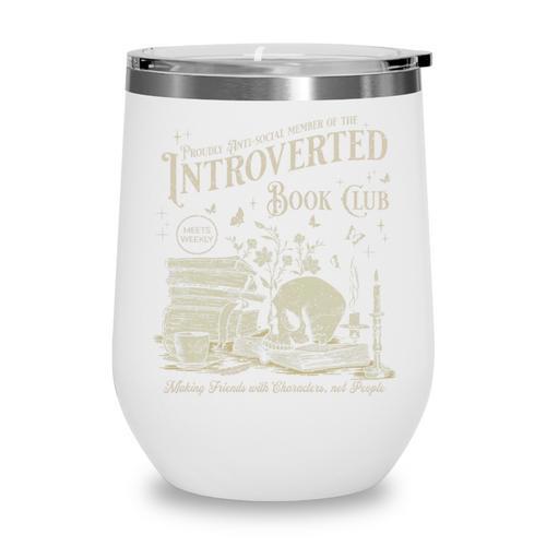 Retro Proud Anti Social Member Of Introverted Book Club Premium Tri-Blend Wine Tumbler - Bookorys CA