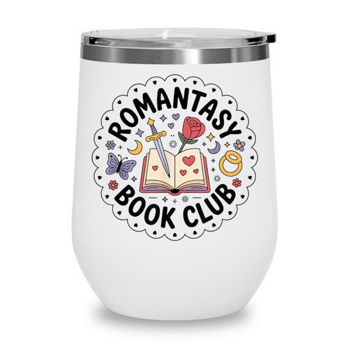 Romantasy Book Club Romance Fantasy Book Lover Tee Wine Tumbler - Bookorys