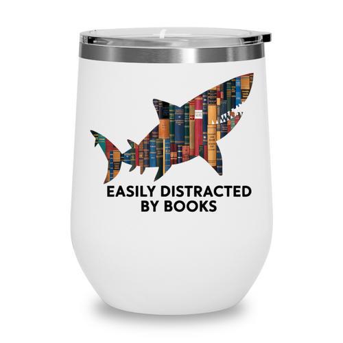 Shark Costume Teens Books Nerds Shark Stuffed Animal Sharks Wine Tumbler - Bookorys AU