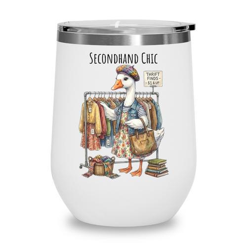Thrifting Goose Vintage Fashion Book Lover Wine Tumbler - Bookorys DE
