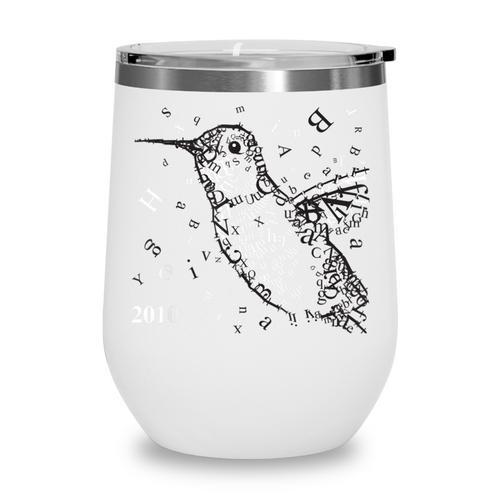 Tucson Festival Of Books TFOB 2010 Hummingbird Mascot Wine Tumbler - Bookorys DE