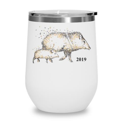 Tucson Festival Of Books TFOB 2019 Javelina Mascot Wine Tumbler - Bookorys DE