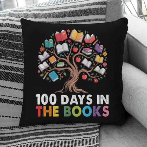 100 Days In The Books Reading Teachers Librarians School Pillowcase - Bookorys DE