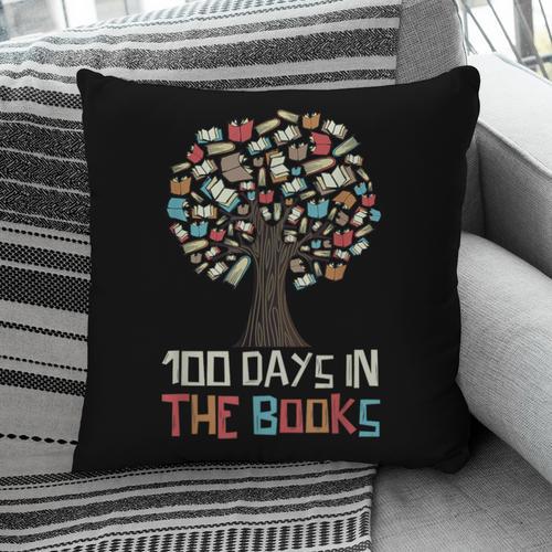 100 Days In The Books Tree Reading Teacher Student 100th Day Pillowcase - Bookorys