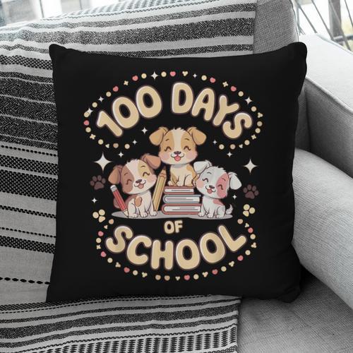 100 Days Of School Cute Puppies And Books Pillowcase - Bookorys DE