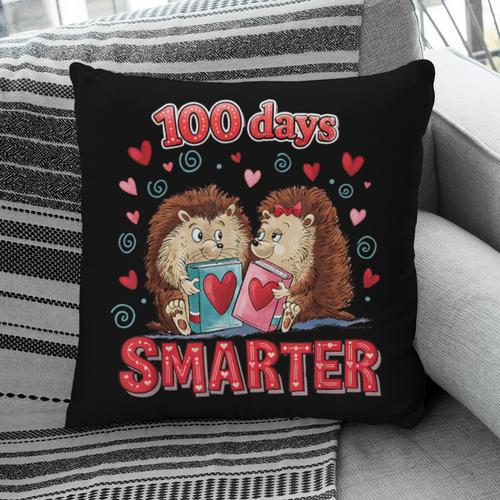 100 Days Smarter Shirt Cute Hedgehog Love Books School Tee Pillowcase - Bookorys DE