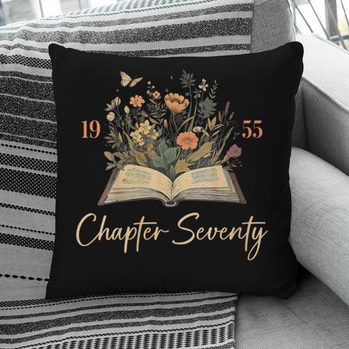 1955 Chapter Seventy 70th Birthday Wildflower Book 70 Yr Old Pillowcase - Bookorys DE