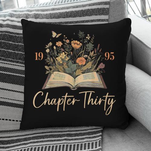 1995 Chapter Thirty 30th Birthday Wildflower Book 30 Yrs Old Pillowcase - Bookorys