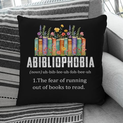 Abibliophobia Definition Book Reader Book Nerd Book Reading Pillowcase - Bookorys CA