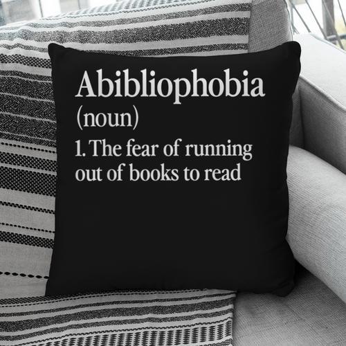 Abibliophobia Definition Reading Book Worm Reader Pillowcase - Bookorys DE