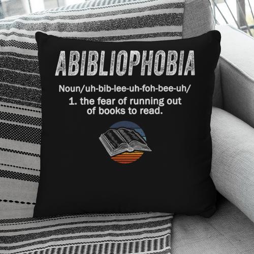 Abibliophobia Pupil Reading Bookworm Tees Reader Pillowcase - Bookorys