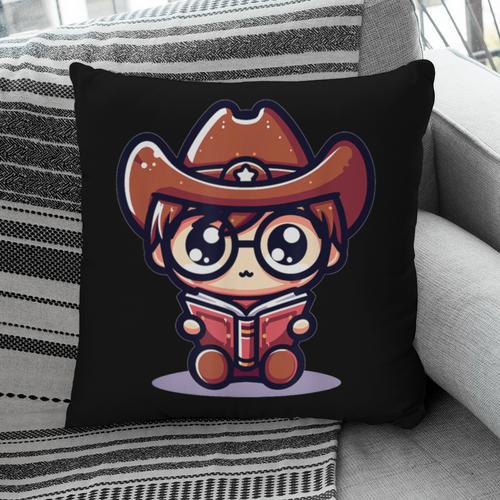 Adorable Book Lover Cowboy With Reading Glasses Cute Pillowcase - Bookorys