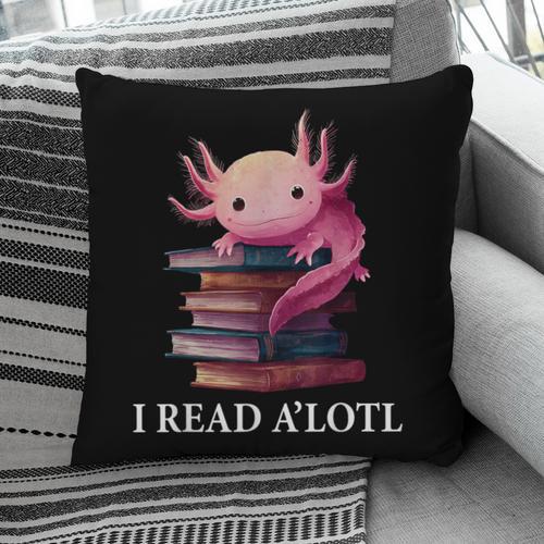 Axolotl Book Lover Librarian Reading Library Readers Pillowcase - Bookorys