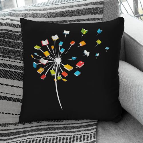 Book Dandelion Reading Lover Bookworm Bookish Librarian Read Pillowcase - Bookorys DE