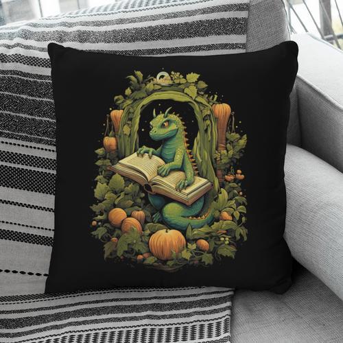 Book Dragon Reading Books Bookworm Fantasy Pillowcase - Bookorys