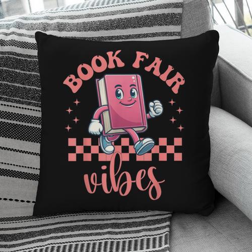Book Fair Vibes School Librarian Retro 70s Reading Bookworm Pillowcase - Bookorys UK