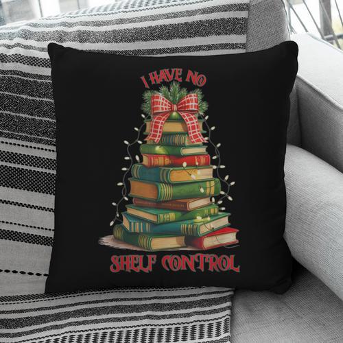Book Lover Christmas Tree I Have No Shelf Control Pillowcase - Bookorys UK